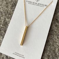 Brass Single Drop Necklace