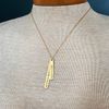 Brass Twin Drop Neckless