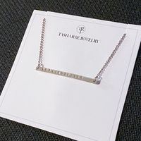 Sterling Silver Bar Necklace