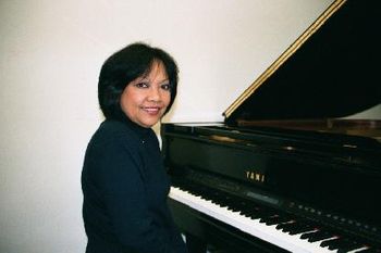 at the piano
