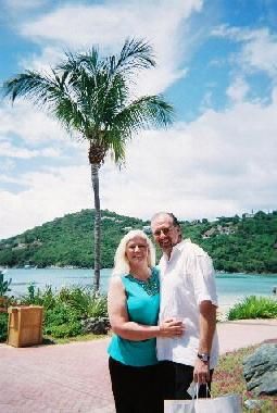 Bag full of souvenirs--Cheryl & Tom headed to St Thomas
