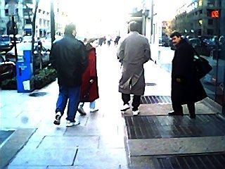 Fred Spencer, Troye, Tom and CMP's Randy Bane...walking the streets of Washington DC before performing. Dec. 23, 2005.
