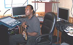 Myron Jewell drops a track at Da' Soul studios
