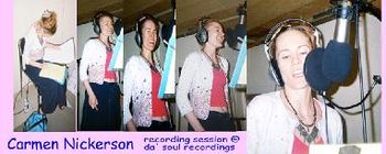 Carmen Nickerson at work at Da Soul Recordings studio (the room)
