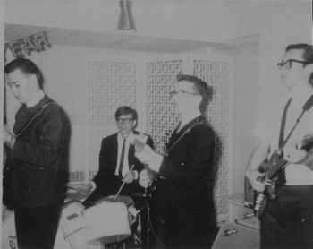 New Year's Gig 1964  - L To R  - Roger Winters - Doug Brucher - Cary Fellows - Dave Colvin

