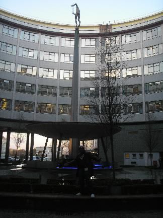 Syd in Front of BBC TV Station
