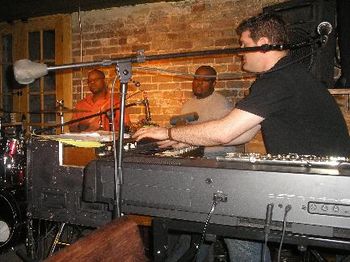 On Stage With Adrian Duke and Godson Lamar Moore in Richmond, VA Jan. 2007; rocking the Mapex V-Series!
