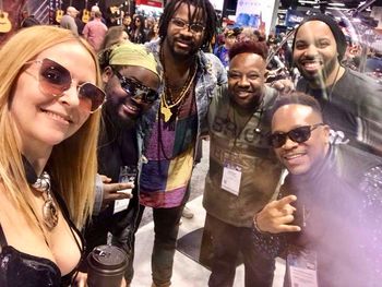 With my family, artist Sarah Daye, Ron Avant of the Free Nationals, Dominique Xavier of ToTo/Ghost Note!
