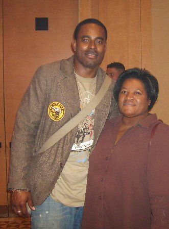 Corinne with actor Lamman Rucker
