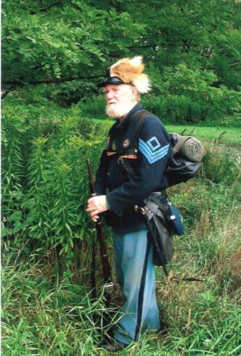 The 149th were entrenched beside the 42nd PA Volunteers at the Battle of Bethesda Church. Clarence Walker portrays a sergeant in the original Bucktails.
