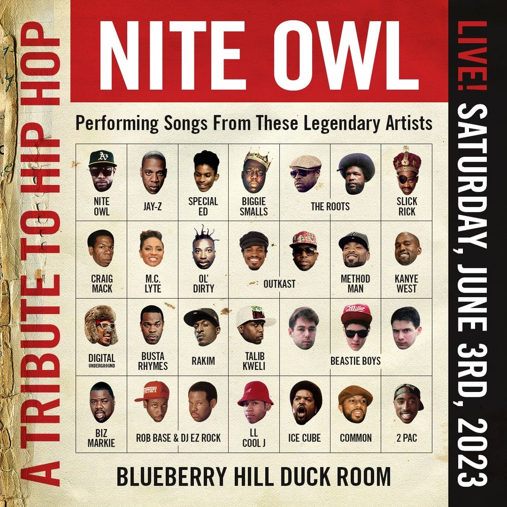 Tribute to Hip Hop Show Nite Owl Blueberry Hill Duck Room 2023
