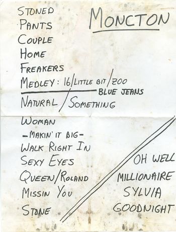 my setlist Canada

