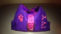 H #115 Purple soft Suede Exterior/Hot Pink & Purple Fleece Print Lining