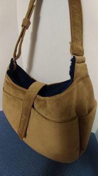 Sling/Purse - Golden Brown Bonded Velvet Exterior/BlackFleece Lining