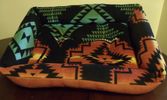 PB#807 Terra Cotta Bonded Suede/Indian Print Fleece Interior