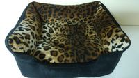 PB#802 Black Soft Suede Exterior with Leopard Print Anti Pill Fleece