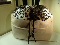 FPP#112 Light Brown Bonded Suede Exterior/Leopard Fabric Lining