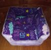 PB#811 - Violet Faux Suede Exterior with Purple Printed Fleece Interior