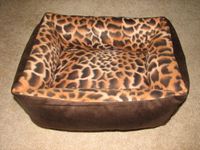 PB #805 Brown Bonded Suede/Giraffe Print Fleece Interior