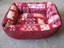 PB#815 Red Bonded Suede/Red & White Print Fleece Interior