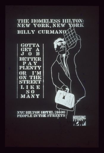 Homeless Hilton: NY, NY Serigraph, 1990
