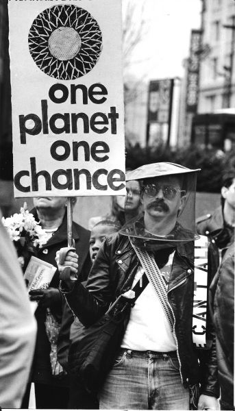 Billy Curmano, Earth Day 1990, Cleveland, OH Photo: C.H. Pete Copeland
