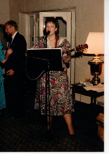 Performing at a wedding 1989
