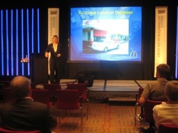 Speaking at a conference in Copenhagen, Denmark
