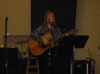 Singing at the "Taste of Rez" Art Show, October 2008
