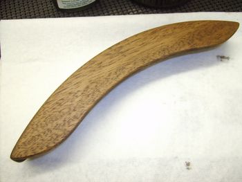I cut this armrest from a nice piece of Honduras mahogany....

