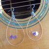 Callaghan Guitar String/ Amethyst Silver Earrings