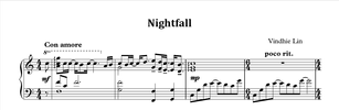 Nightfall - Music Sheet