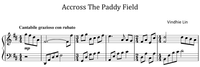 Accross The Paddy Field - Music Sheet