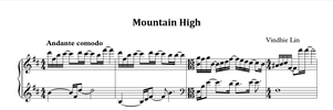 Mountain High - Music Sheet