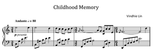 Childhood Memory - Music Sheet