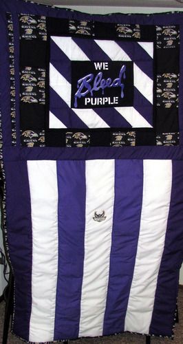 "We Bleed Purple!" Ravens quilt (twin-size) - $80
