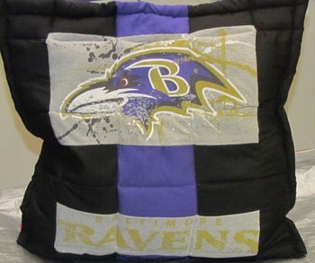 Ravens quilt pillow (20" x 20") $35
