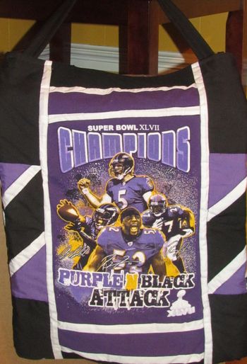 Purple 'n' Black Attack shoulder bag - $40
