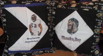 Ray Lewis Pillow Set - $50
