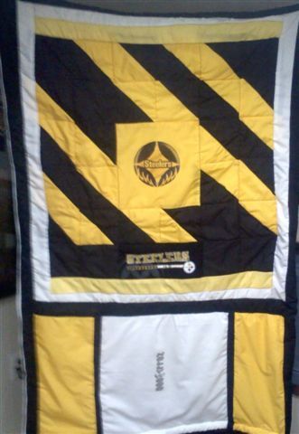 "Hollywood" Steelers quilt (twin) - $80
