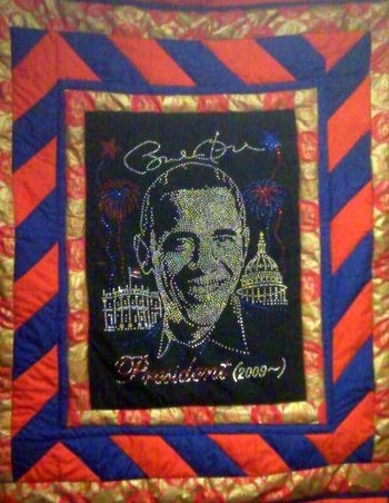 Sequined Obama (close-up)
