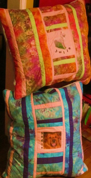 Julie's & Sadie's pillows
