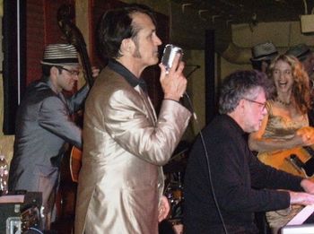 (L-R) Nate Brenner on bass, Steve Lucky, Craig, and Carmen Getit, San Francisco with the Rhumba Bums
