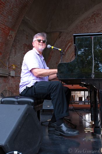 Craig at Cincy Blues Fest Arches Boogie Piano Stage 2015 (Photo by Les Gruseck)

