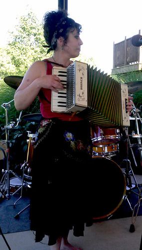 Lori brings accordions to Mardi Gras gigs!
