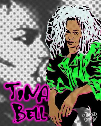 Bam Bam singer Tina Bell. stencil by Nicole K. @TapedOffTV
