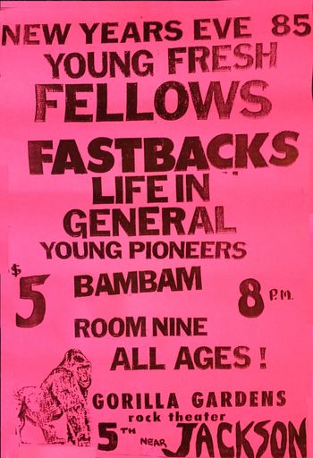 Bam Bam, Fastbacks, Young Fresh Fellows-Gorilla Gardens Seattle
