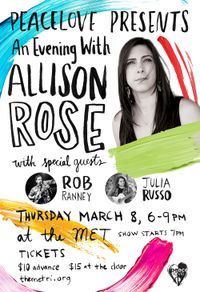  PeaceLove Presents: Allison Rose with Special Guests Rob Ranney & Julia Russo