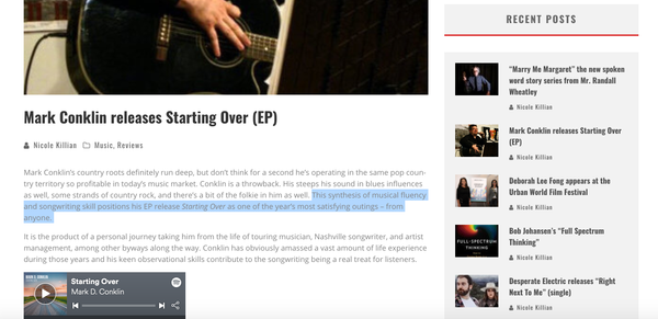Review of "Starting Over" EP - Mob York City