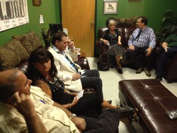 Backstage with Joanne Cash and the band.
